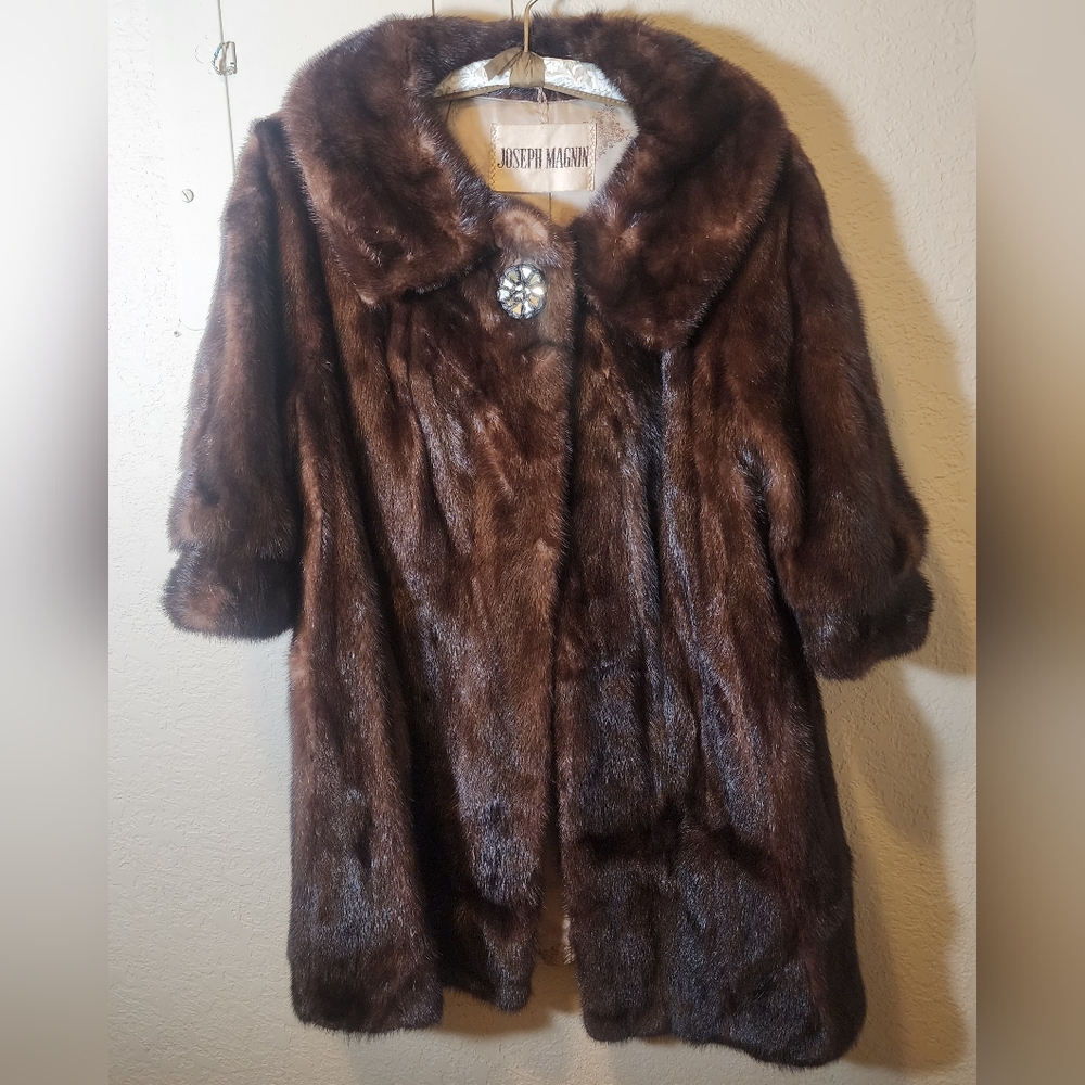 Vintage Mink Fur Coat Joseph Magnin Laurence Kaye Original